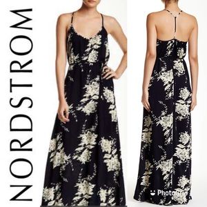 Nordstrom Lovestitch Floral T-back Maxi Dress